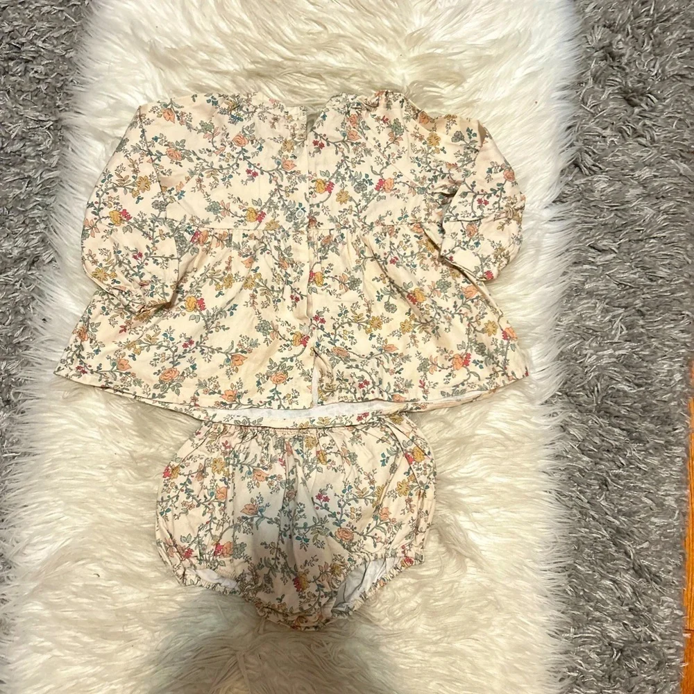 Baby Girl's Floral Outfit Set